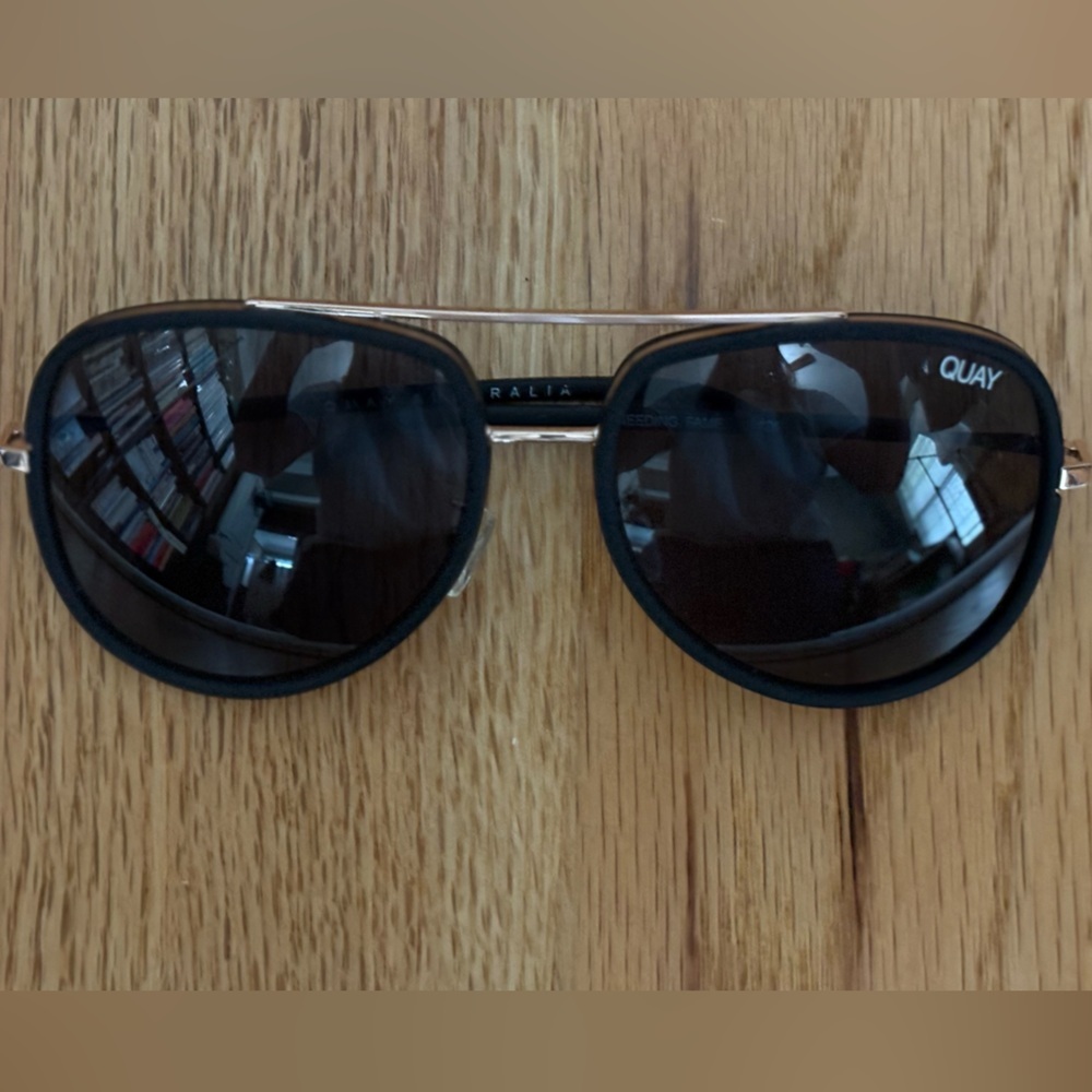 Quay Australia All In Black and Gold Sunglasses​